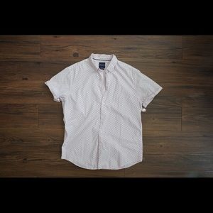 Polka Dot Triangle Button Up for Men